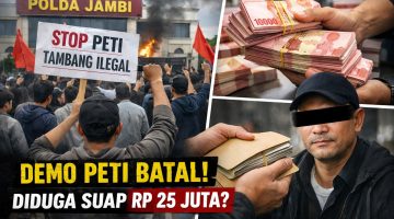 Demo PETI di Polda Jambi Mendadak Batal, Dugaan Sogokan 25 Juta Dari Bos Tambang Ilegal Terkuak!!!