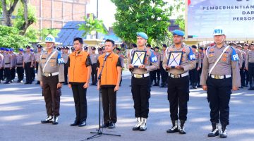 Polda Jambi Gelar Upacara PTDH, Empat Personel Diberhentikan Tidak Dengan Hormat
